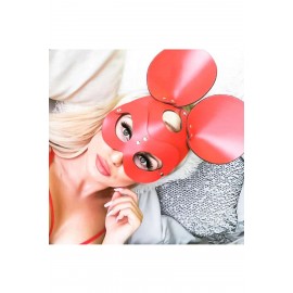 Deri Mickey Maske Kırmızı