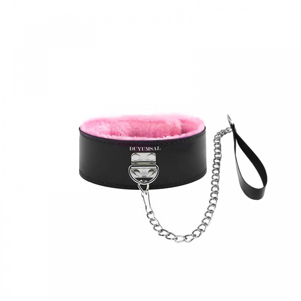 PEMBE POLARLI FANTEZİ TASMA 