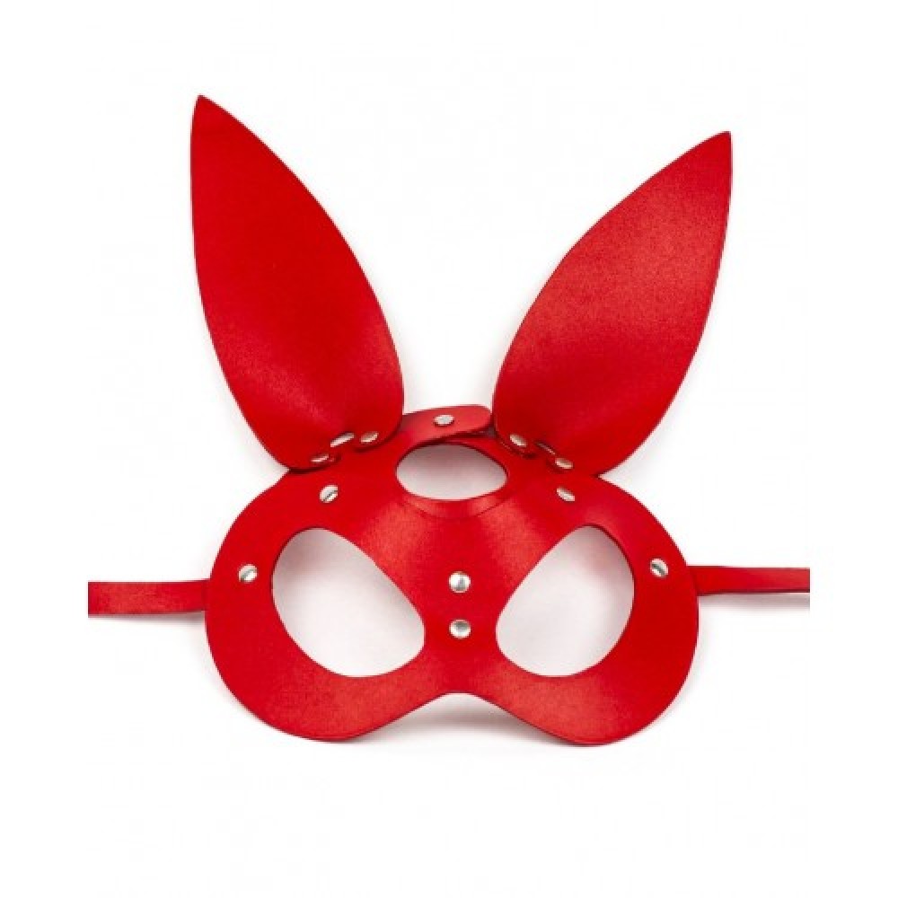 FANTEZİ  KIRMIZI DERİ BUNNY MASKE 
