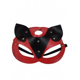 KIRMIZI SİYAH  KEDİ KIZ MASKE 