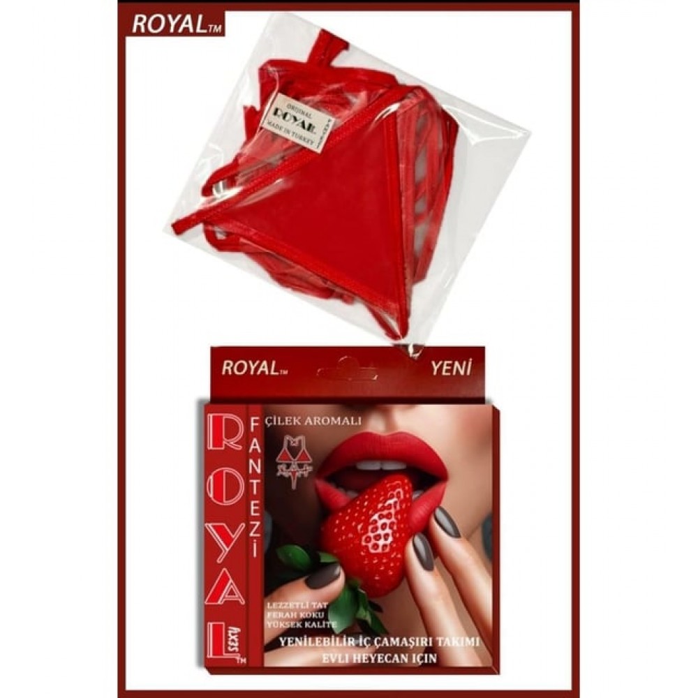 ÇİLEKLİ YENİLEBİLİR SÜTYEN TANGA TAKIM 