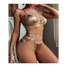 For Dreams 8411 Parlak Dantelli Sütyen Takım