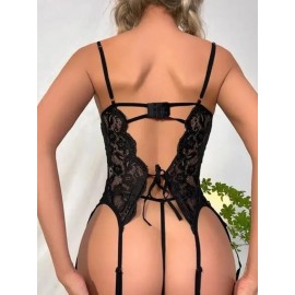 Arkadan Bağcıklı Fantezi Jartiyer Takım For Dreams 8460