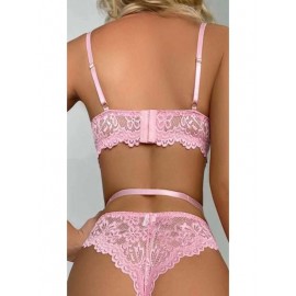 For Dreams 8465 Dantelli Kalp Aksesuar Detaylı Jartiyerli Büstiyer Çorap Takım