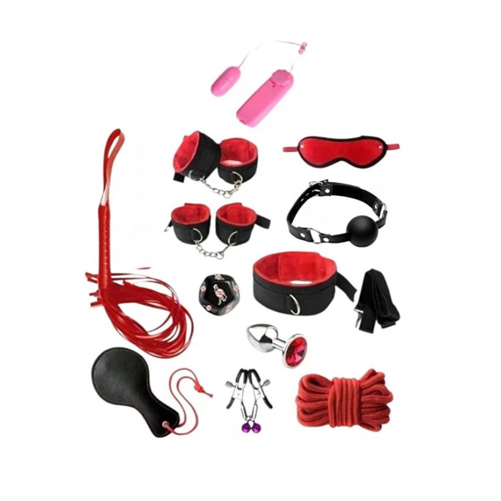 SİYAH KIRMIZI 12 PARÇA FANTEZİ SET