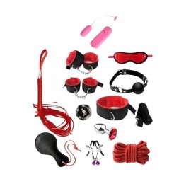 SİYAH KIRMIZI 12 PARÇA FANTEZİ SET