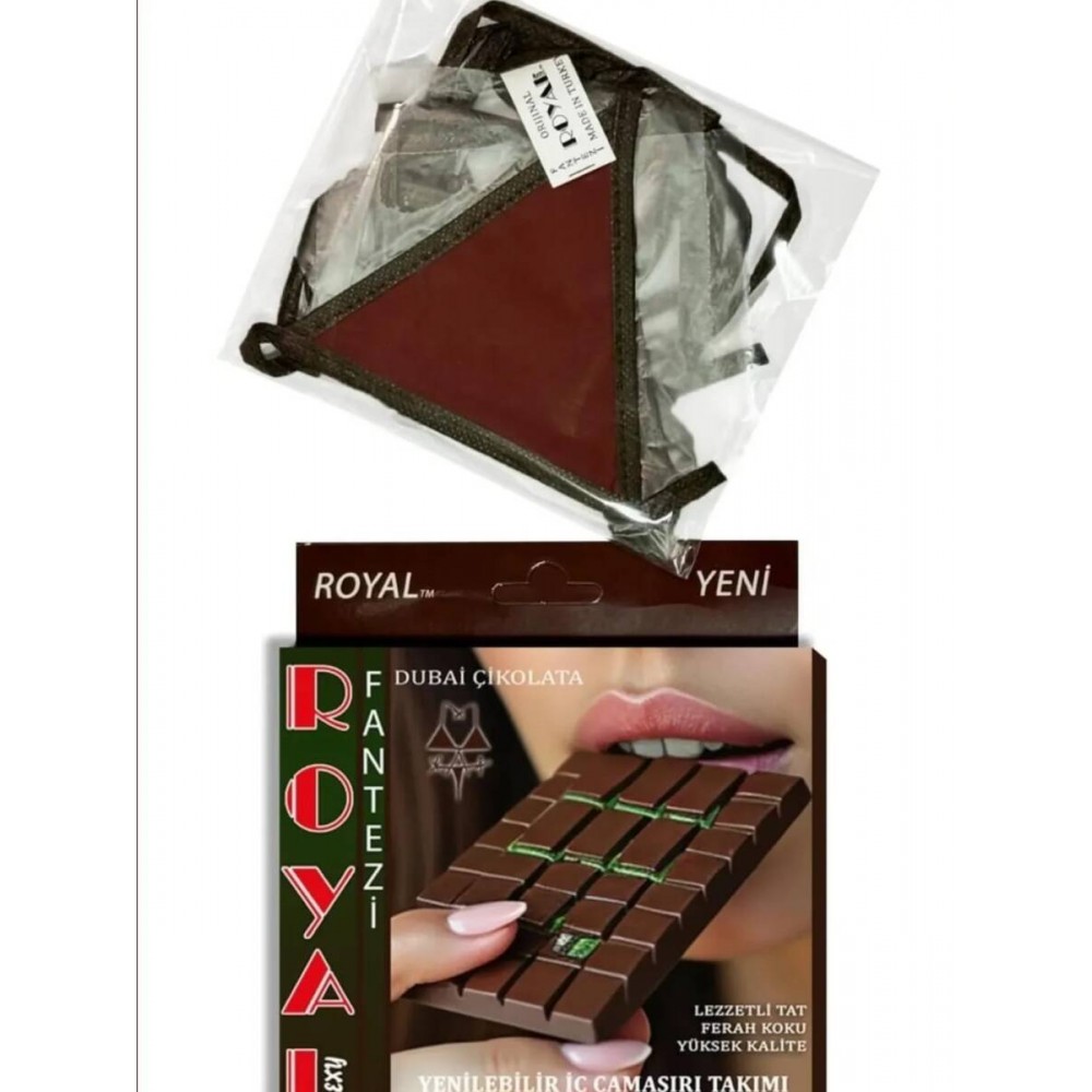 DUBAİ ÇİKOLATALI  YENİLEBİLİR SÜTYEN TANGA TAKIM 