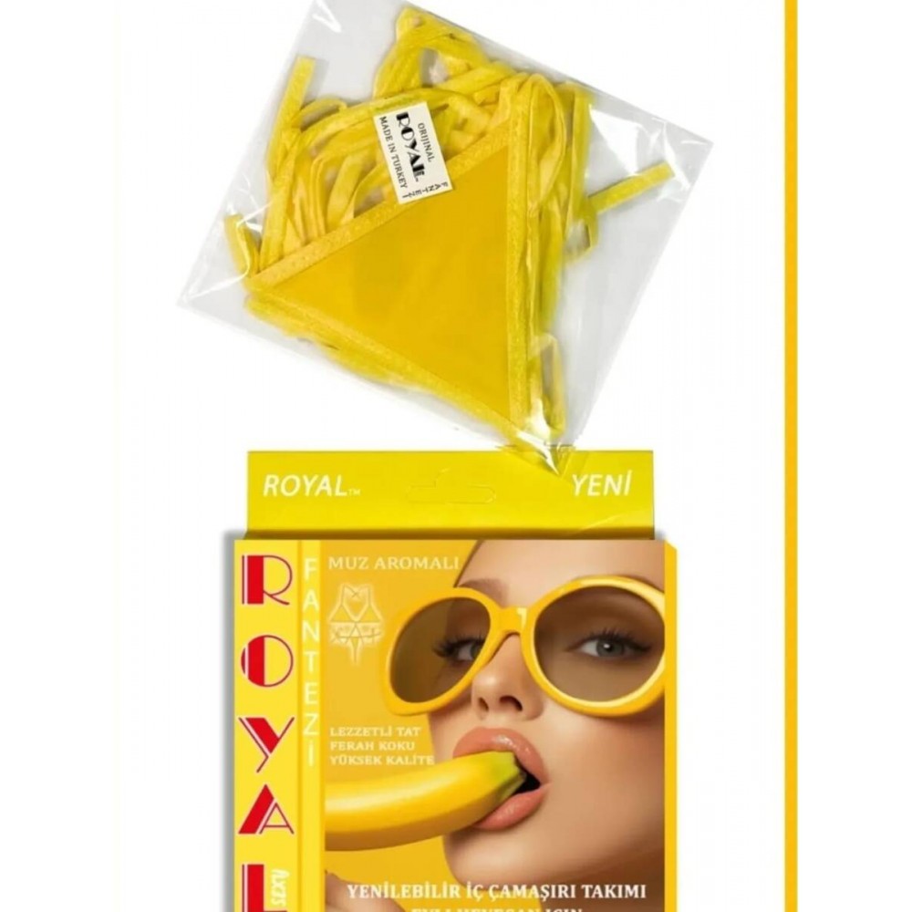 MUZ AROMALI  YENİLEBİLİR SÜTYEN TANGA TAKIM 