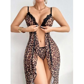 Leopar Tüllü Takım