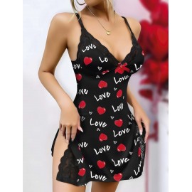 LOVE DESENLİ GECELİK