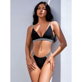 Sim Detaylı Fantazi Sütyen Külot Takım