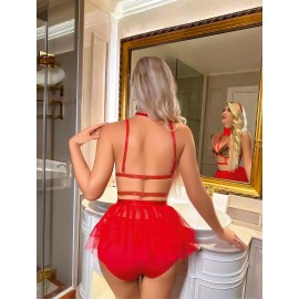 Leopar Tülü Etekli Fantezi Kostüm