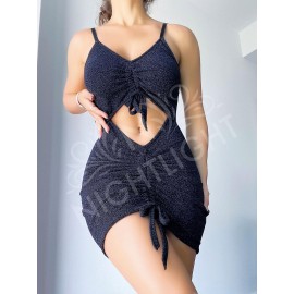 Parıltılı Kumaşlı Fantazi Çekici Gecelik