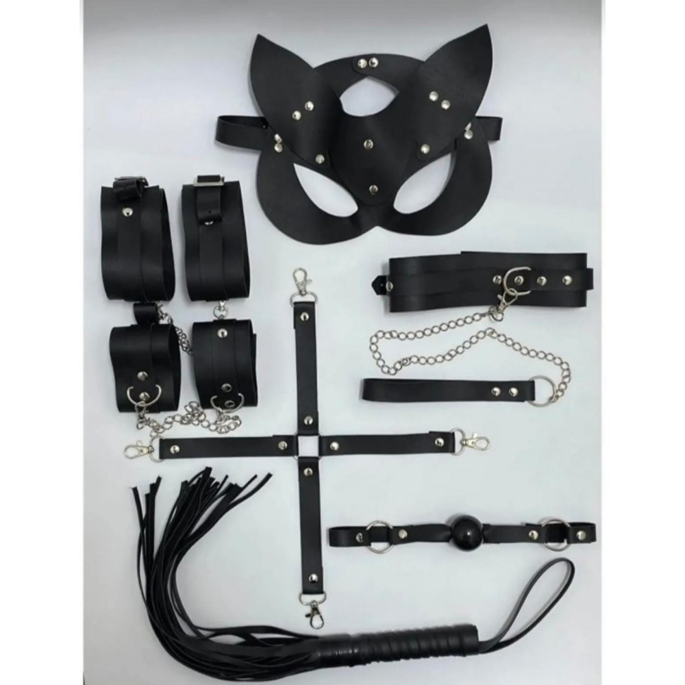 Mm0604 Siyah Kedi Kız 7 Li Fetiş Set