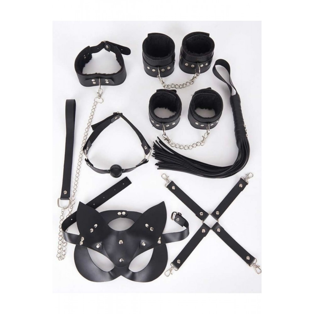 Mm0604 Siyah Kedi Kız 7 Li Fetiş Set