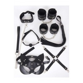 Mm0604 Siyah Kedi Kız 7 Li Fetiş Set
