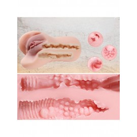  Ultra Gerçekçi Çift Girişli Suni Vajina Anal Vajinal 320 gr Mastürbatör