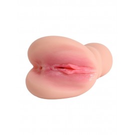 Gerçekçi Vajina Mastürbatör 18 cm – Çift Girişli, Yumuşak ve Esnek TPE Malzeme 500gr